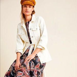 Sanctuary White Jessa Tied Denim Trucker Jacket